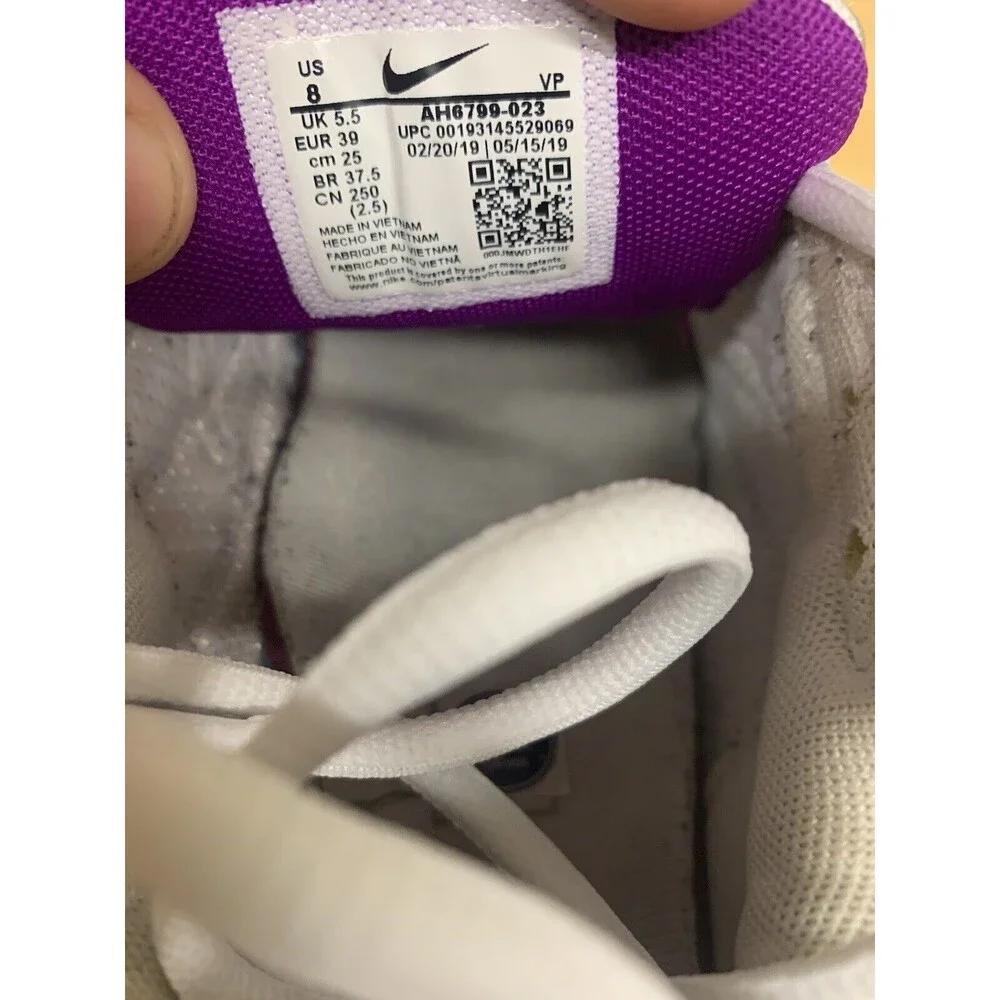 Nike Air Max 98 Training Shoes Womens 8 Mens 6.5‎ Grey Purple AH6799-023